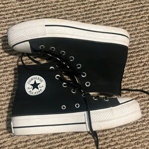 Size 8.5 Women’s Black Platform Converse